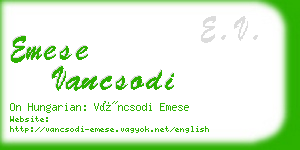 emese vancsodi business card